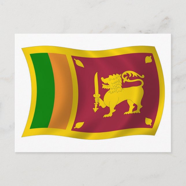 Carte postale Drapeau Sri Lanka (Devant)
