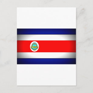 Carte Postale Drapeau stylisé du Costa Rica