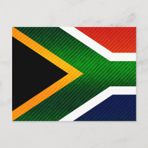 Carte Postale Drapeau sud-africain rayé moderne