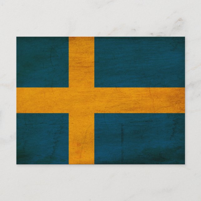 Carte Postale Drapeau Suède (Devant)