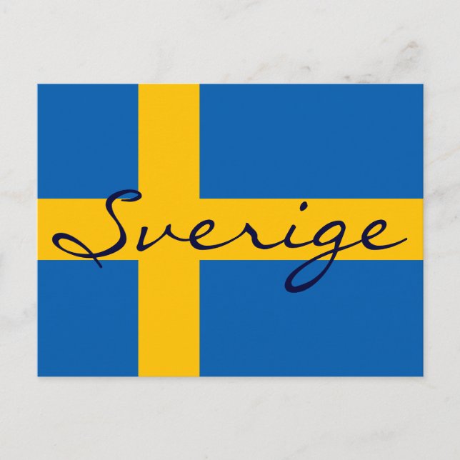 Carte postale Drapeau Suédois Sverige Suède (Devant)