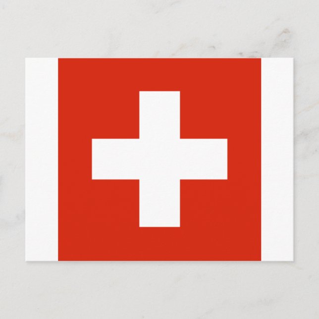 Carte Postale drapeau suisse (Devant)