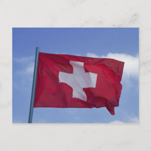 Carte Postale Drapeau suisse RF)