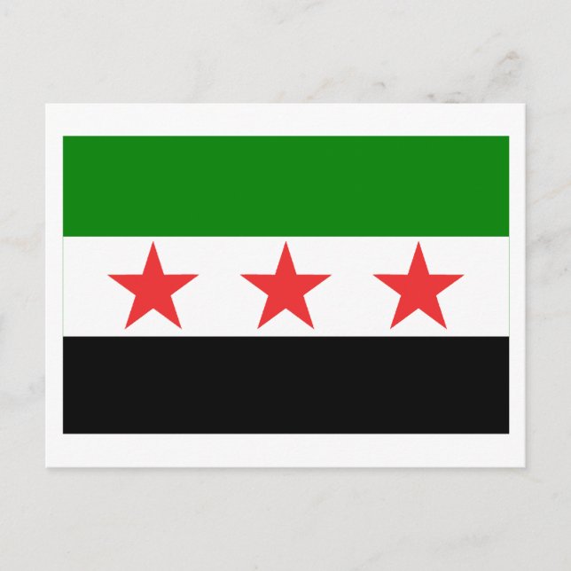 Carte Postale Drapeau syrien (1932-1958 et 1961-1963) (Devant)