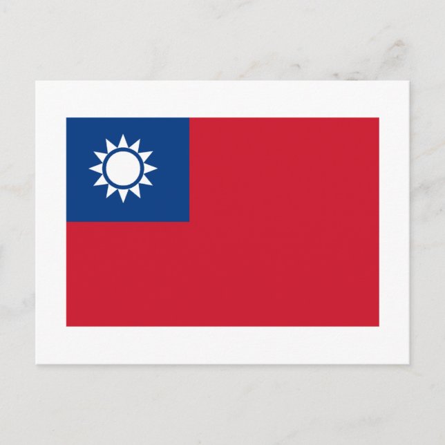 Carte Postale Drapeau Taïwan (Devant)
