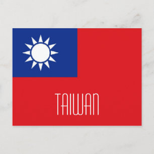 Carte postale drapeau taïwanais