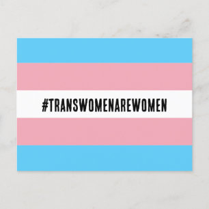 Carte postale Drapeau #TRANSWOMENAREWOMEN