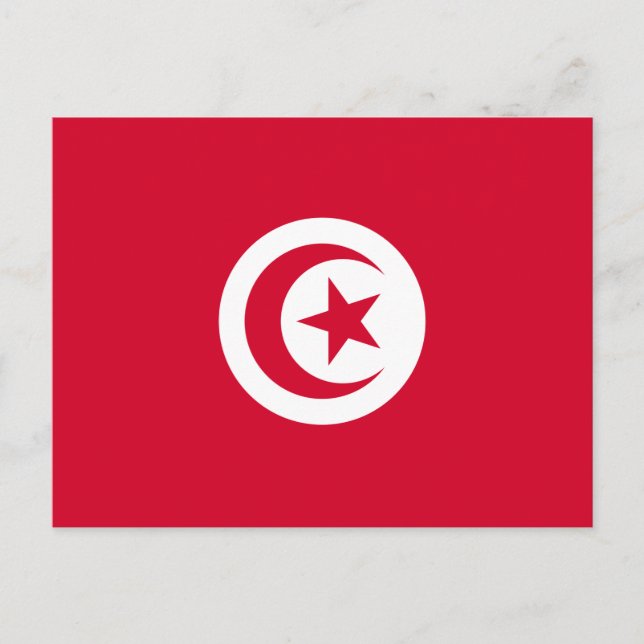 Carte Postale Drapeau tunisien (Devant)