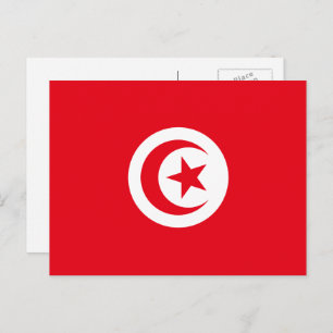 Carte Postale Drapeau tunisien, Drapeau tunisien