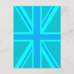 Carte Postale Drapeau Turquoise Union Jack britannique