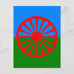 Carte Postale Drapeau tzigane romani officiel