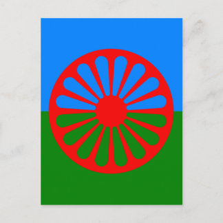 Carte Postale Drapeau tzigane romani officiel