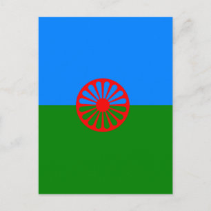 Carte Postale Drapeau tzigane romani officiel