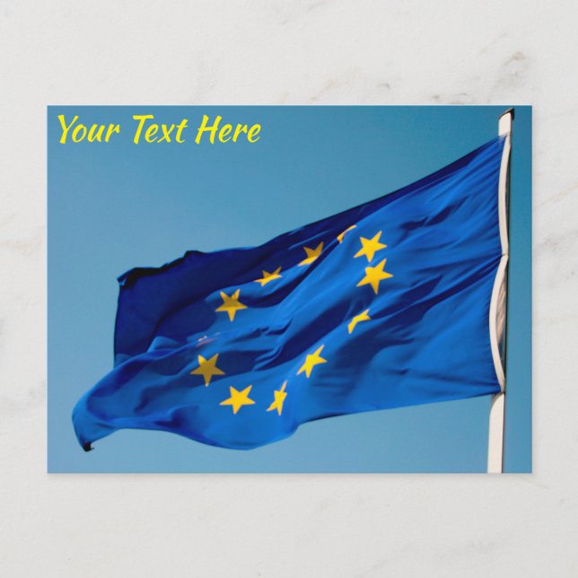 Carte Postale Drapeau UE personnalisable (Devant)