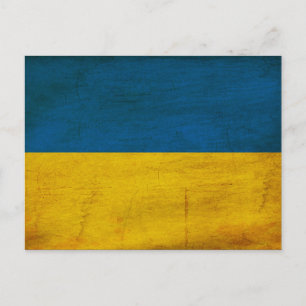 Carte Postale Drapeau Ukraine