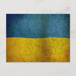 Carte Postale Drapeau ukrainien