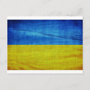 Carte Postale Drapeau ukrainien stylisé