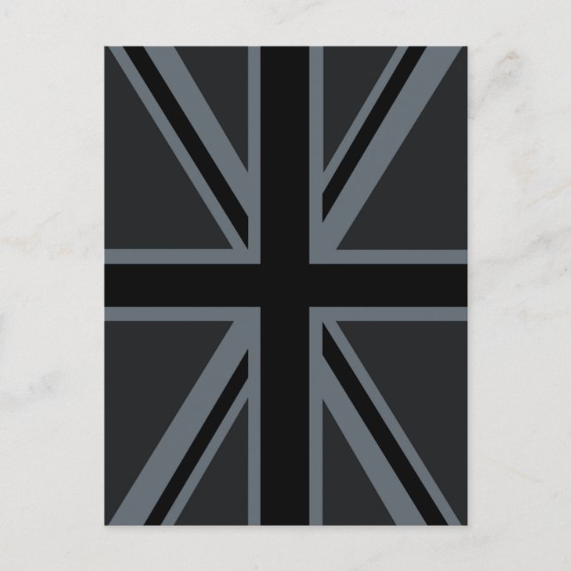 Carte Postale Drapeau Union Jack noir (Devant)