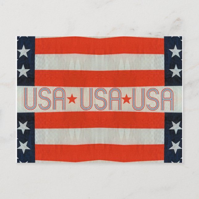Carte postale drapeau USA (Devant)