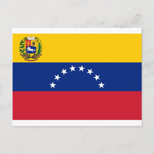 Carte Postale Drapeau vénézuélien - Drapeau du Venezuela - Bande (Devant)