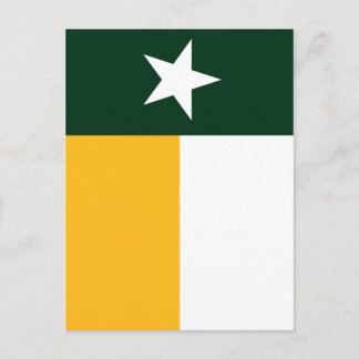Carte Postale Drapeau vert et or du Texas