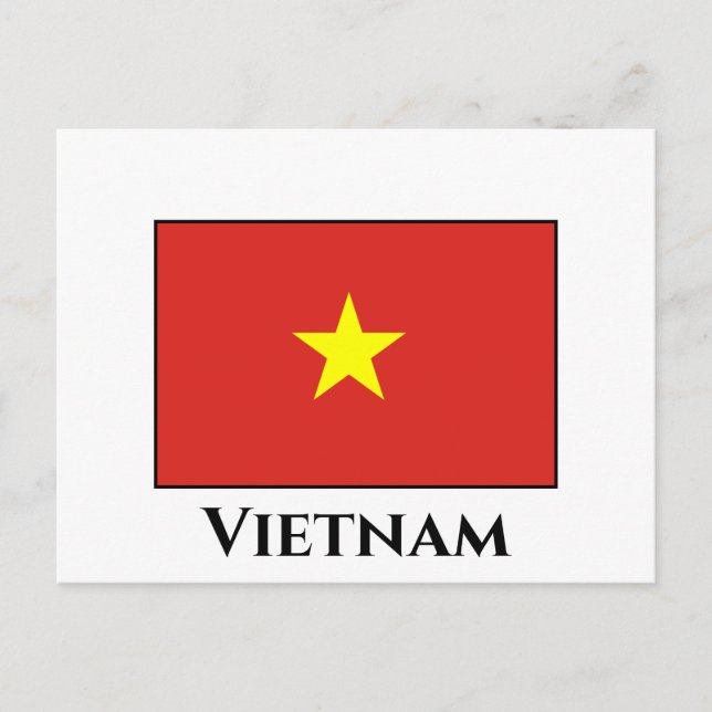 Carte Postale Drapeau vietnamien (Devant)