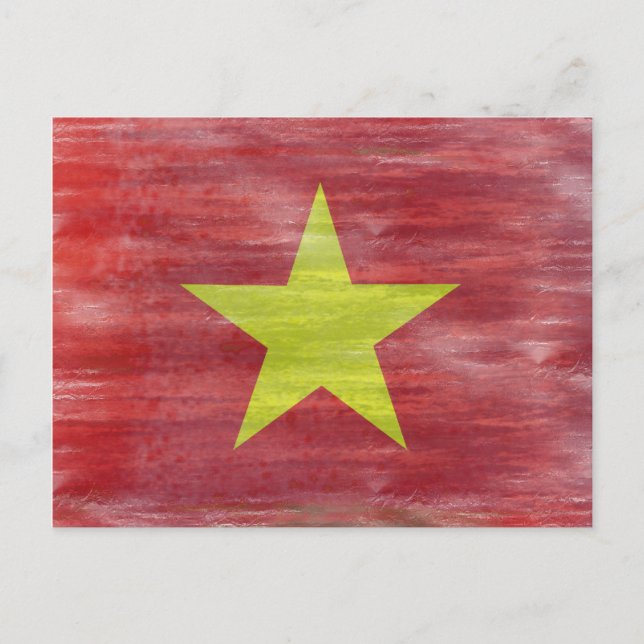 Carte Postale Drapeau vietnamien en détresse (Devant)