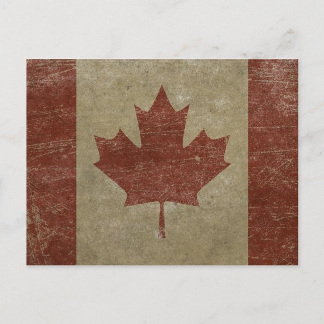Carte Postale Drapeau vintage Canada (Devant)