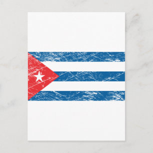 Carte Postale Drapeau vintage de Cuba