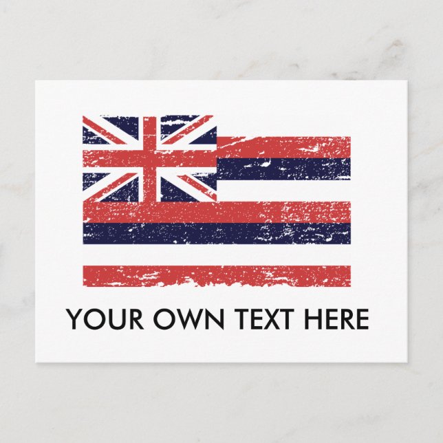 Carte Postale DRAPEAU vintage DE HAWAII (Devant)