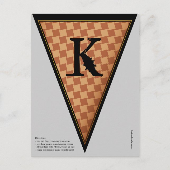 Carte Postale Drapeau vintage gothique d'Halloween (Devant)