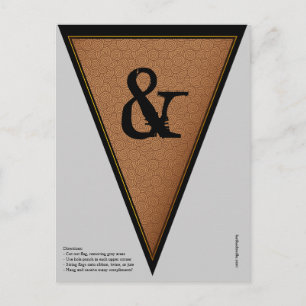 Carte Postale Drapeau vintage gothique d'Halloween