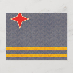 Carte Postale Drapeau vintage Motif Aruba