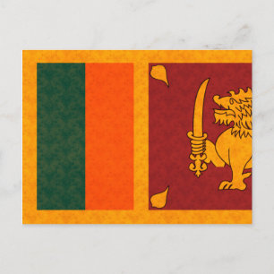 Carte Postale Drapeau vintage Motif sri-lankais