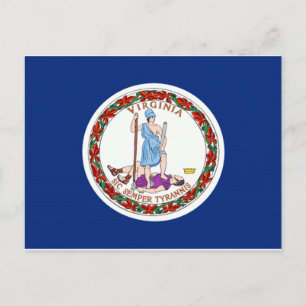 Carte Postale Drapeau Virginia