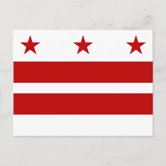 Carte Postale Drapeau Washington DC (Devant)