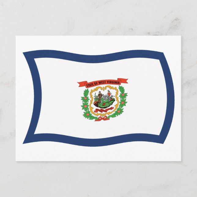 Carte postale Drapeau West Virginia (Devant)