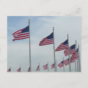Carte Postale Drapeaux américains au Monument de Washington