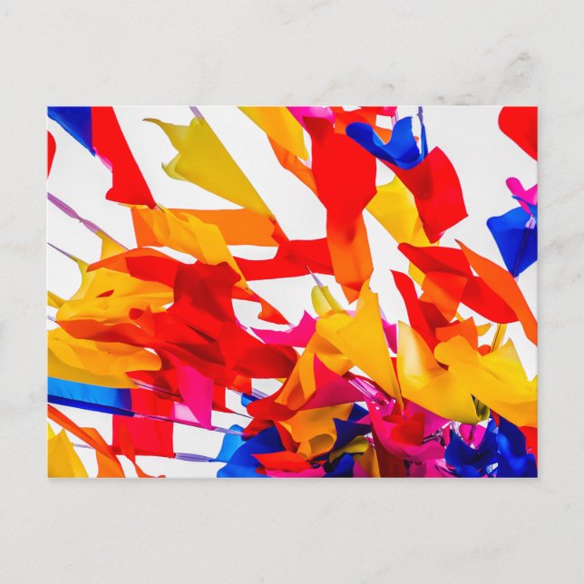 Carte Postale Drapeaux colorés (Devant)