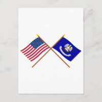 Drapeaux croisés des États-Unis et de la Louisiane
