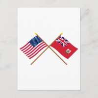 Drapeaux croisés des États-Unis et des Bermudes