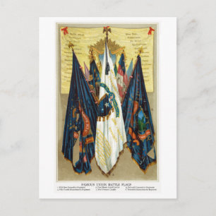 Carte Postale Drapeaux de bataille de la guerre civile no 4