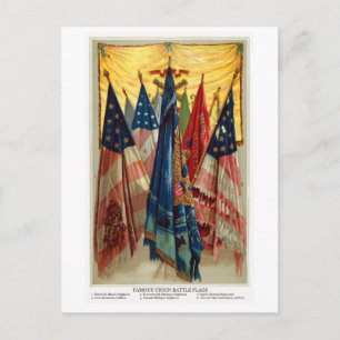 Carte Postale Drapeaux de bataille de la guerre civile no 6