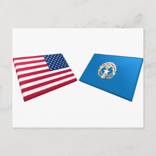 Carte Postale Drapeaux des Mariannes des États-Unis et du Nord
