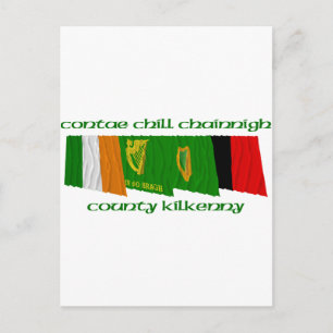 Carte Postale Drapeaux du comté de Kilkenny