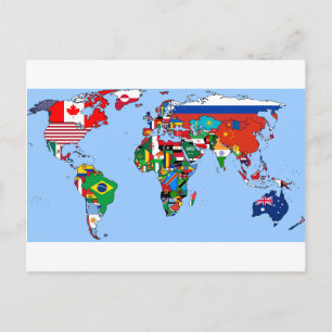 Carte Postale Drapeaux du monde 2014