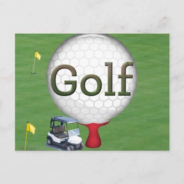 Carte Postale Drapeaux du panier composite Golf (Devant)
