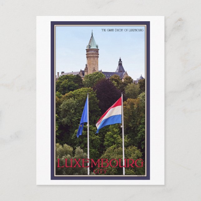 Carte Postale Drapeaux Luxembourg (Devant)