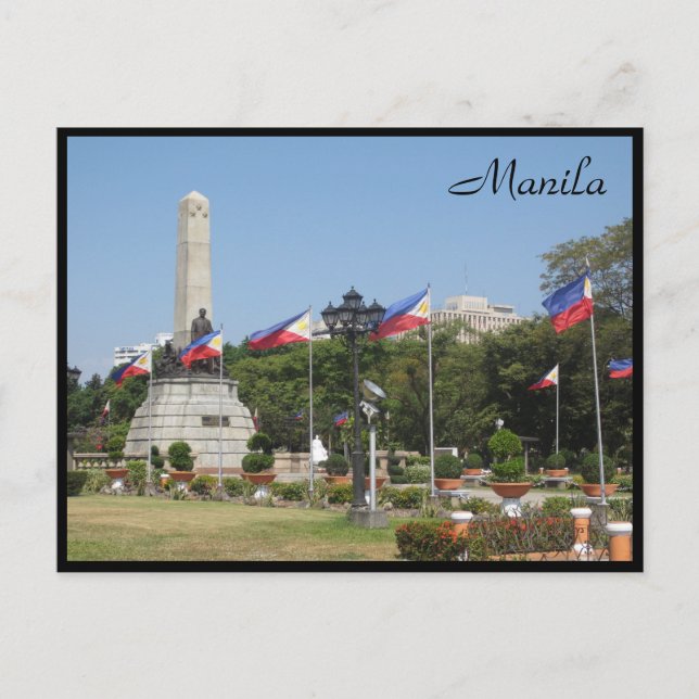 Carte Postale drapeaux monumentaux rizal (Devant)