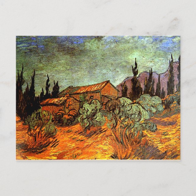Carte Postale Draps en bois, un tableau Van Gogh (Devant)